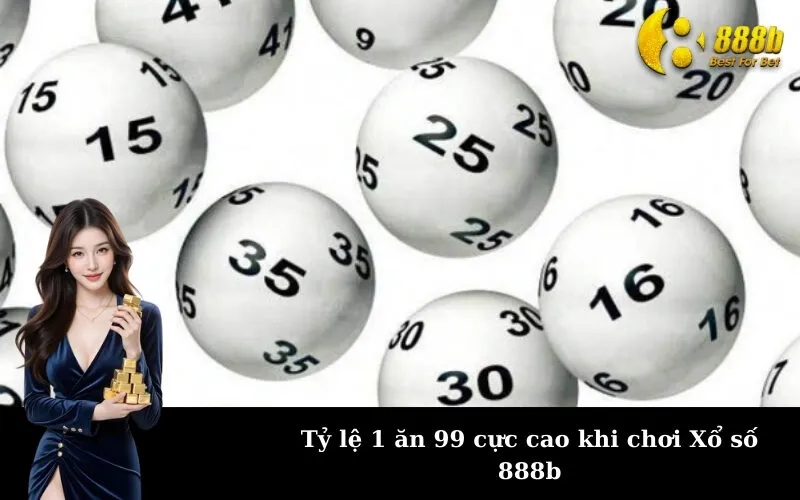 Tỷ lệ 1 ăn 99 cực cao khi chơi Xổ số 888b